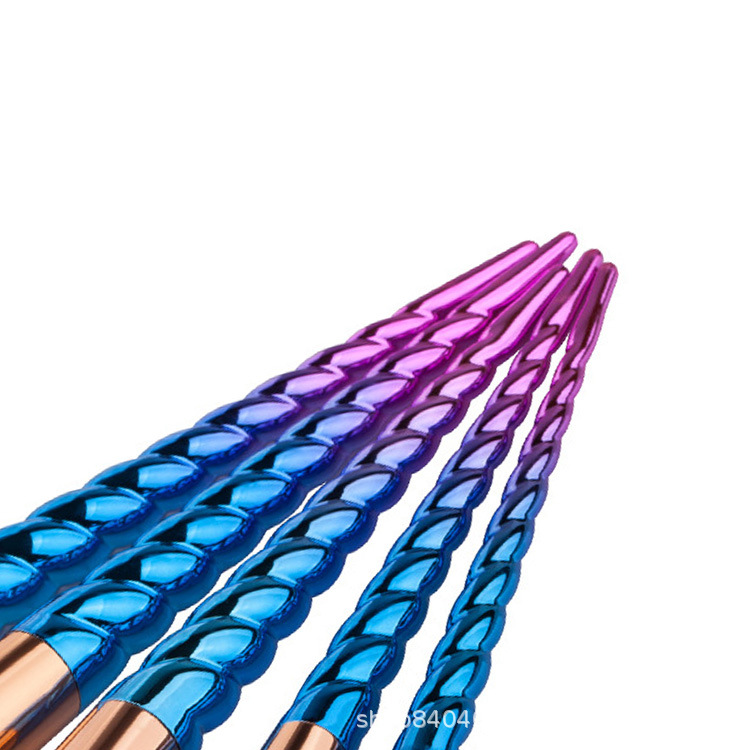 5 PCS Unicorn Corner Handle Makeup Brush Set