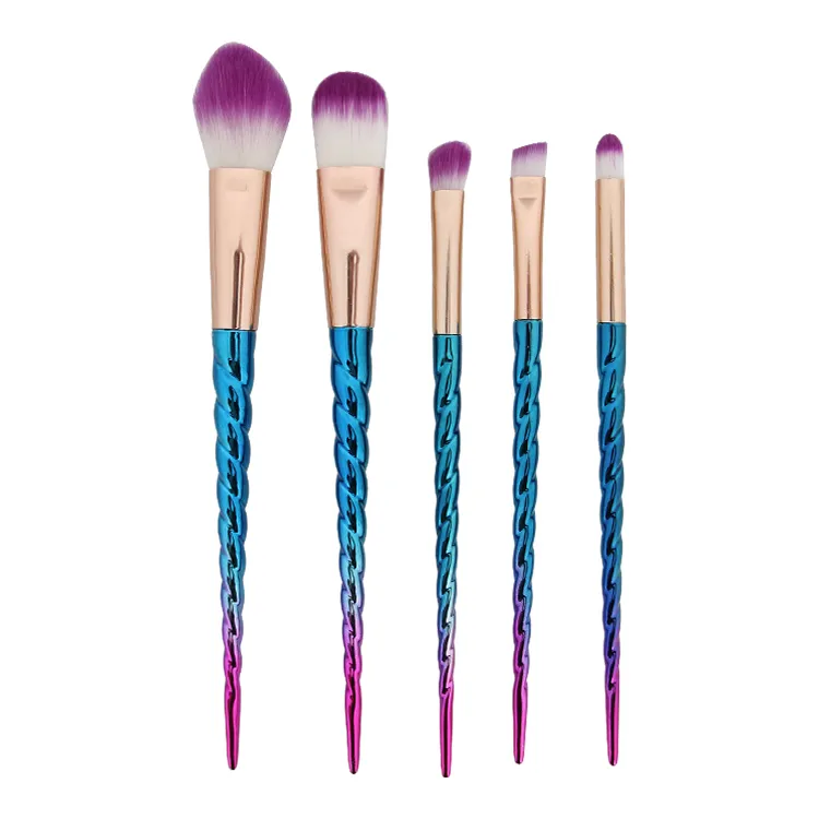 5 PCS Unicorn Corner Handle Makeup Brush Set