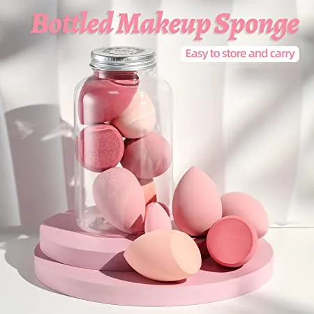 7Pcs Pink Makeup Sponge Blender Set