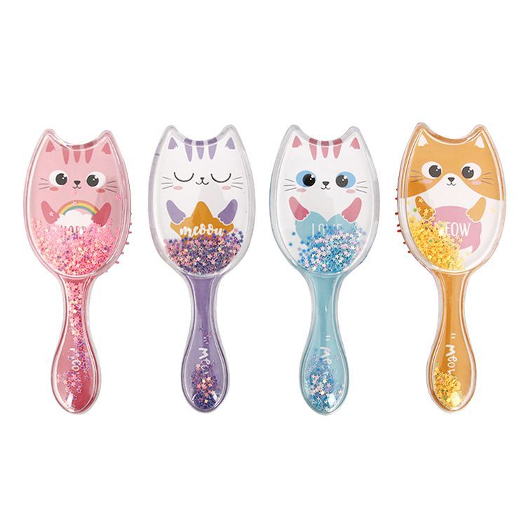 Kitty-Shaped Children Hair Brush Supplier
