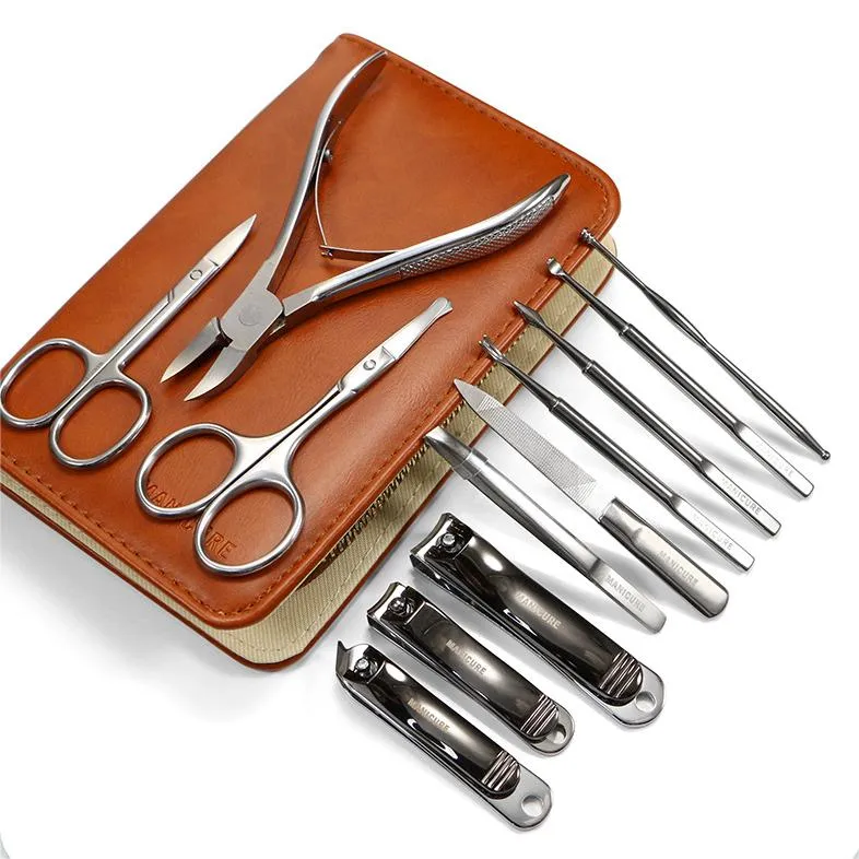 Wholesale 12 PCS Manicure Set with PU leather bag