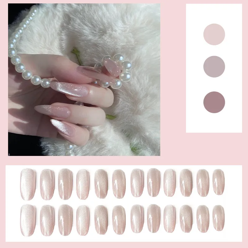 Wholesale 24 PCS Shiny False Nail for Woman