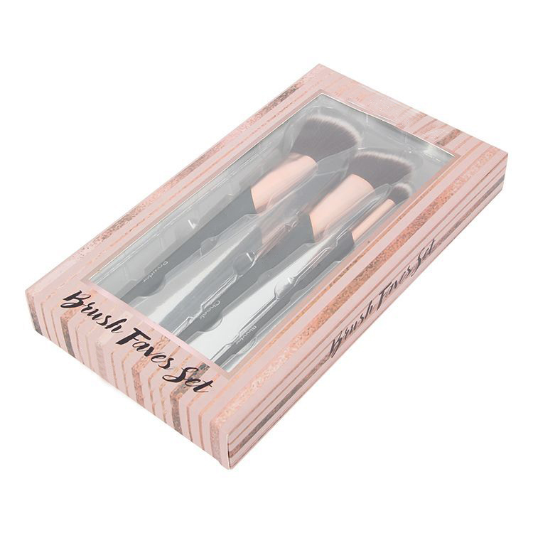 Wholesales 3 PCS Black Makeup Brush Set