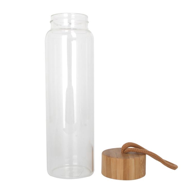 bottle with bamboo lid