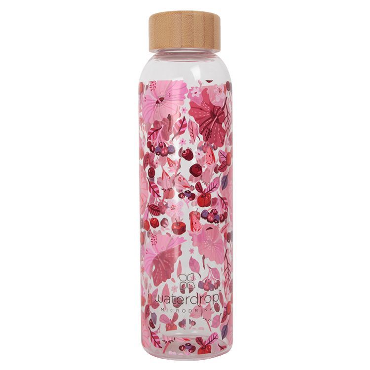 glass bottle with bamboo lid