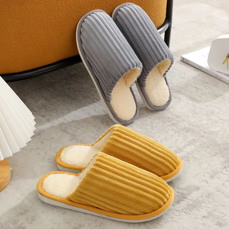 OEM striped cotton slippers