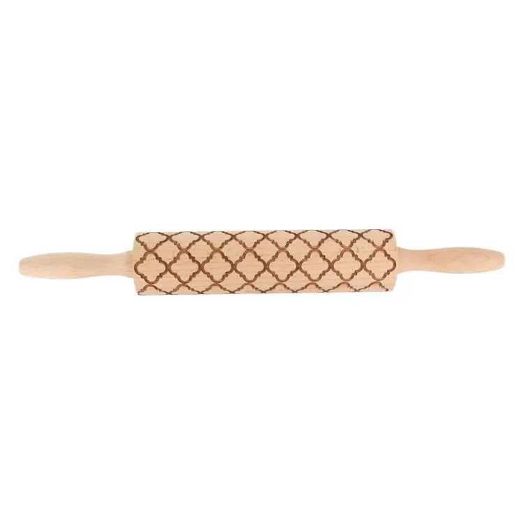 Embossed Wooden Rolling Pin