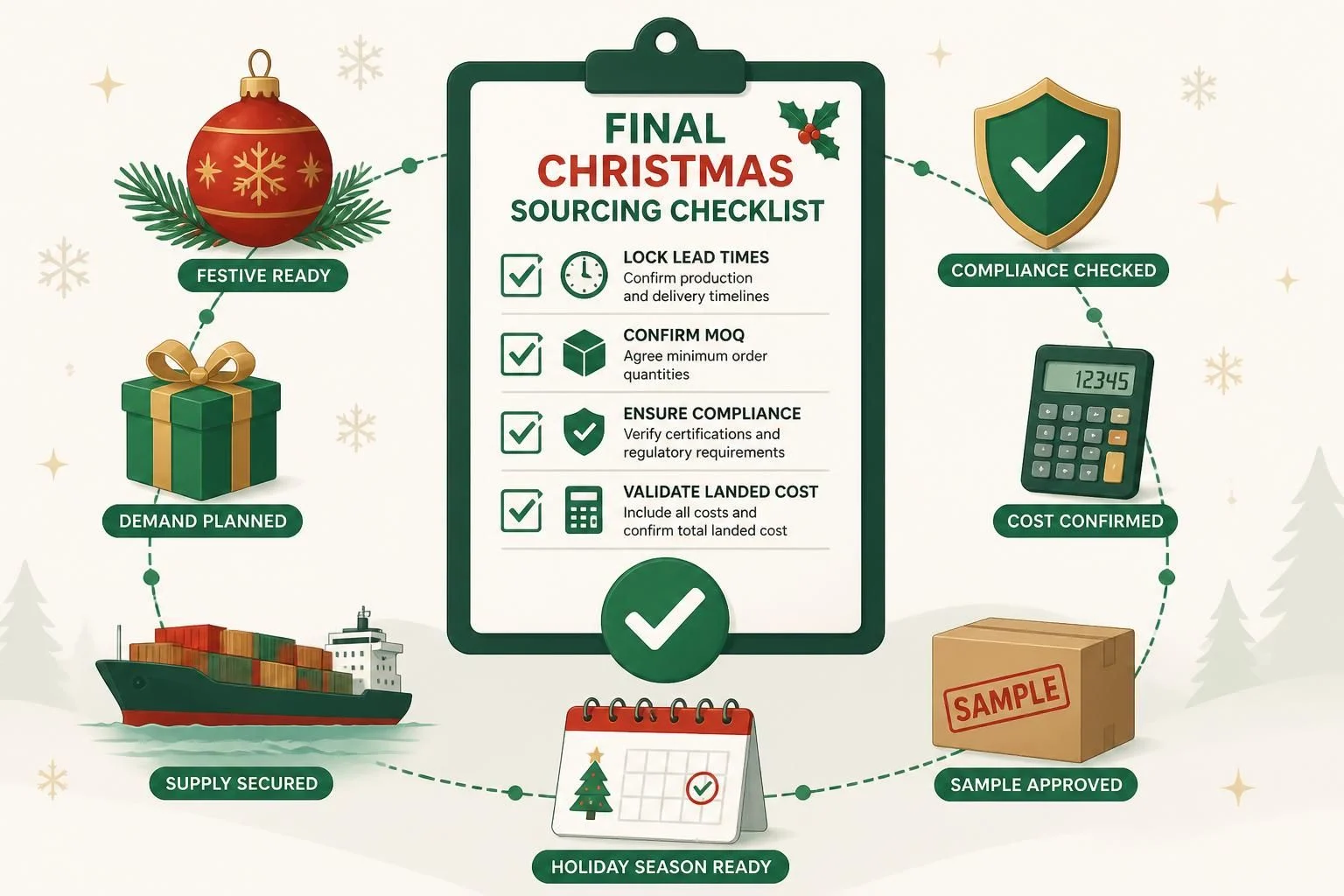 Lock lead times, MOQ, compliance and landed cost before the holiday season