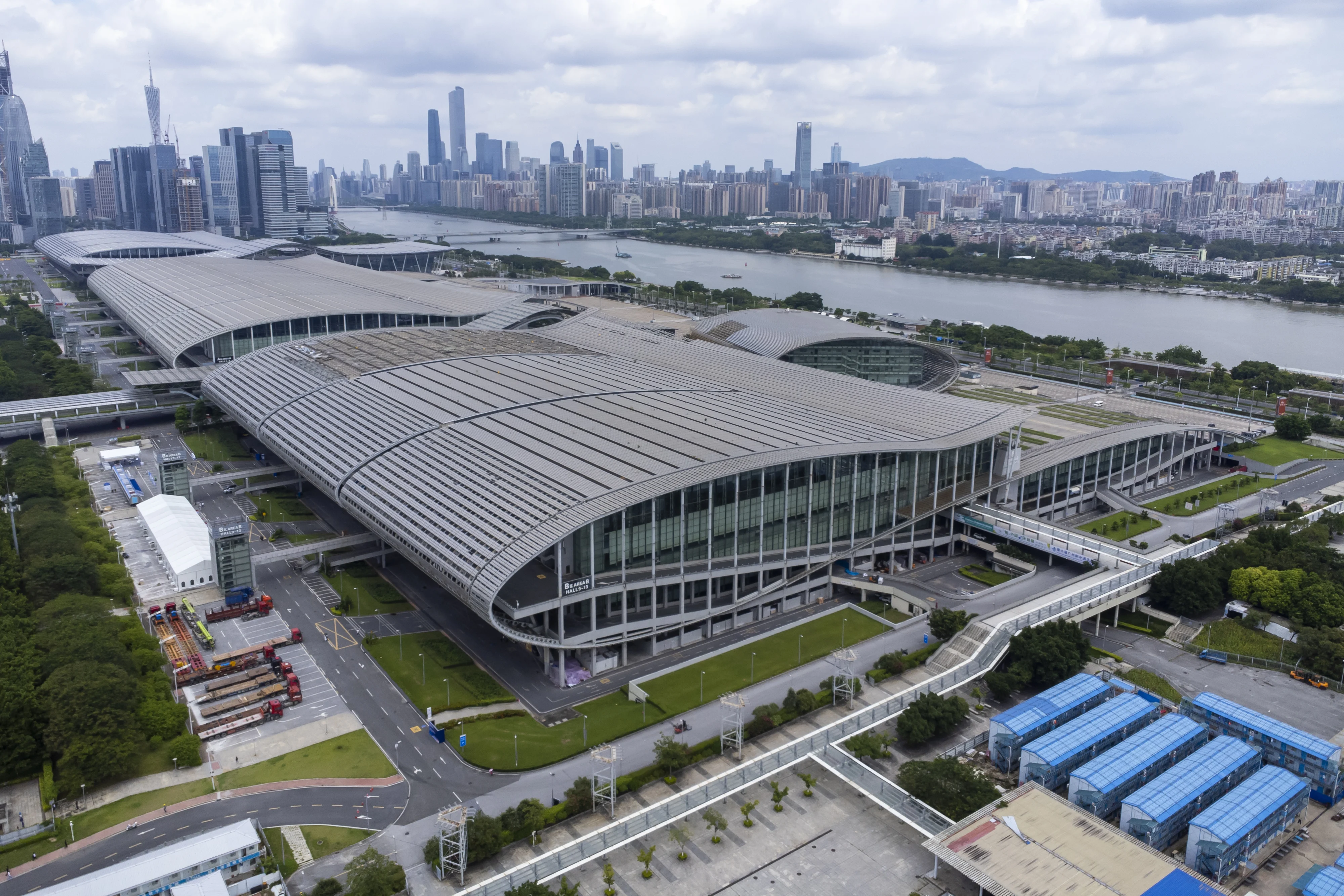 Aerial view of the Canton Fair Complex in Guangzhou